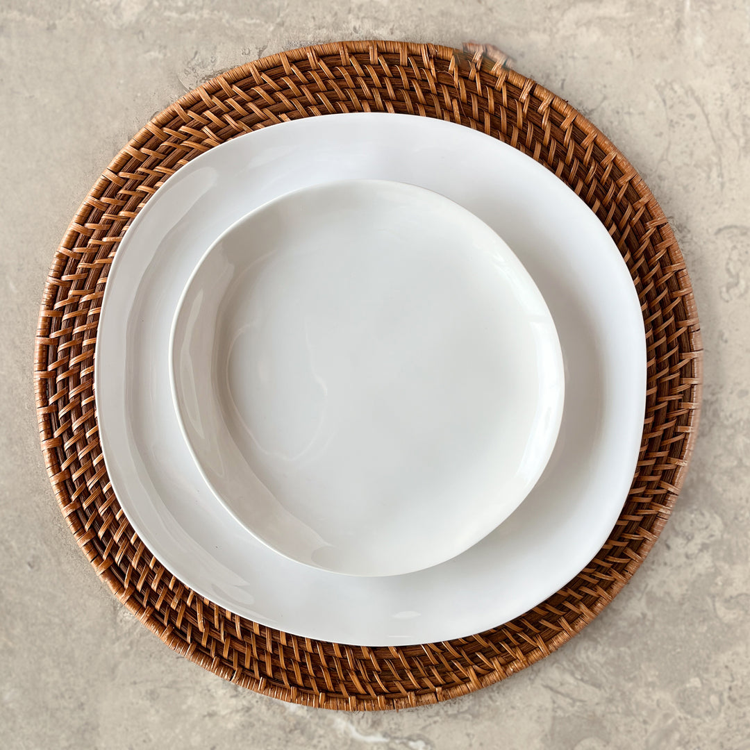 Fresco Bianco Outdoor Melamine Dinner Plate