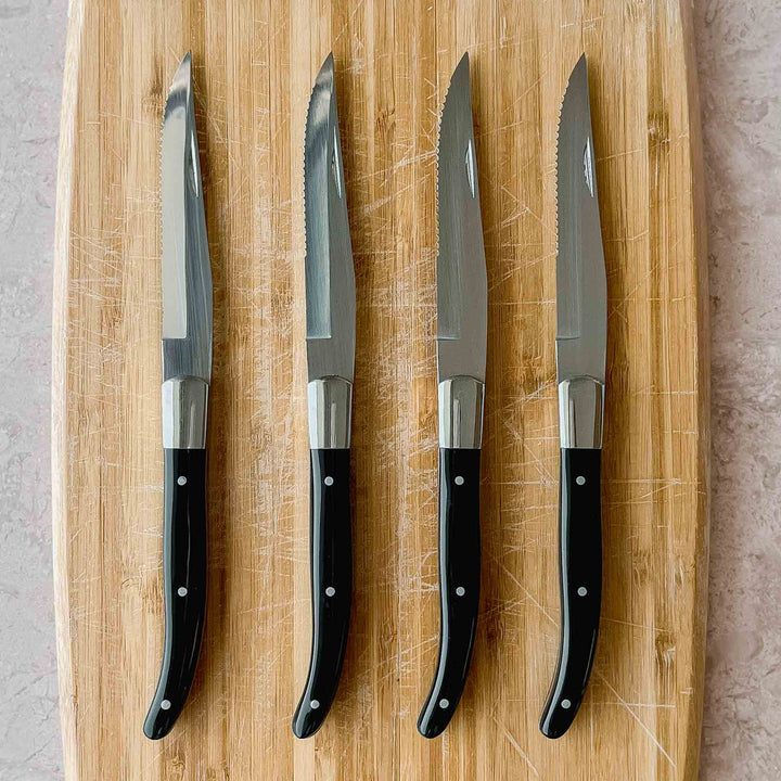 Roy Black Horn Style Steak Knife Set